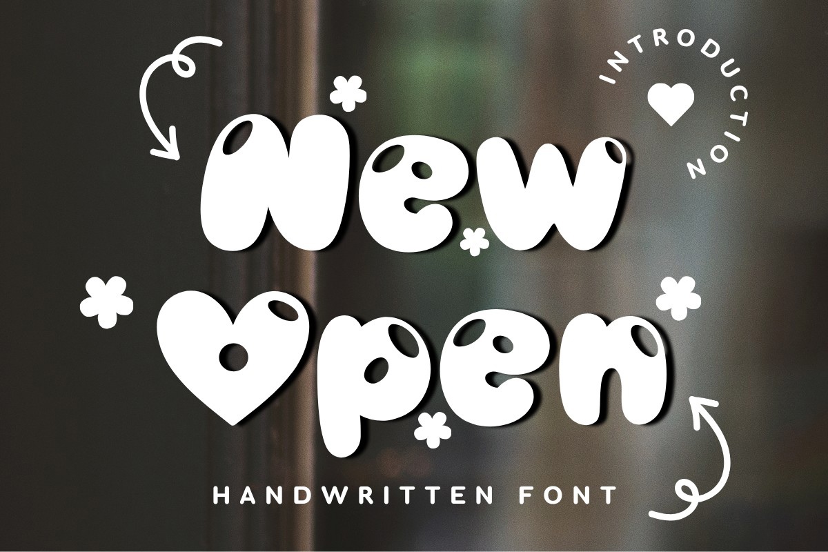 New Open Font preview