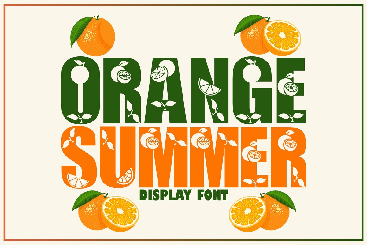 Orange Summer Regular Font preview