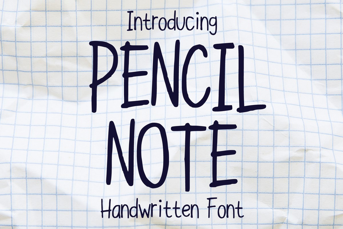 Pencil Note Font preview