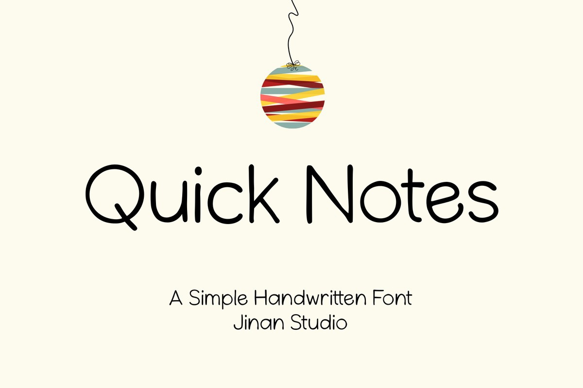 Quick Notes Font preview