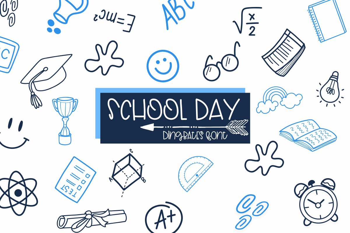 School Day Regular Font preview