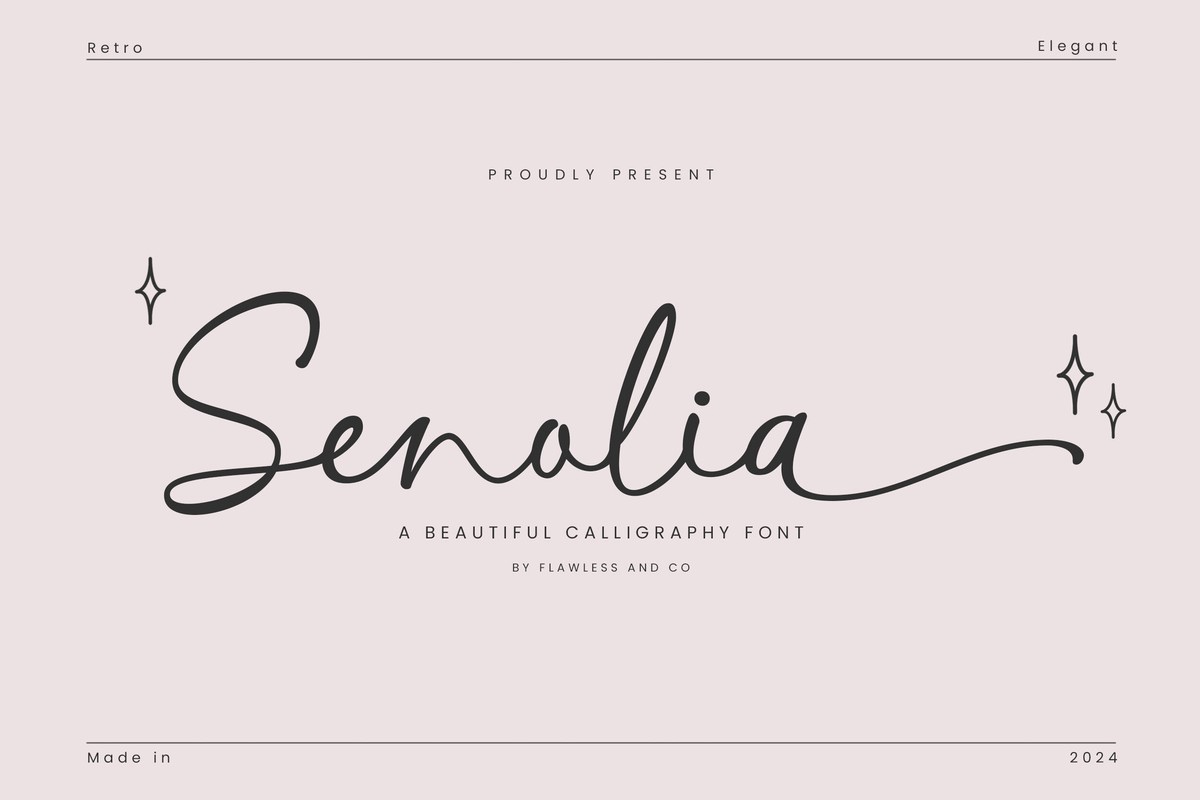 Senolia Regular Font preview