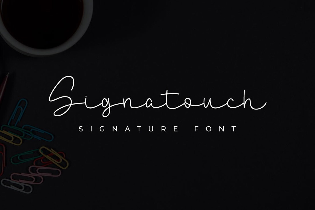 Signatouch Font preview