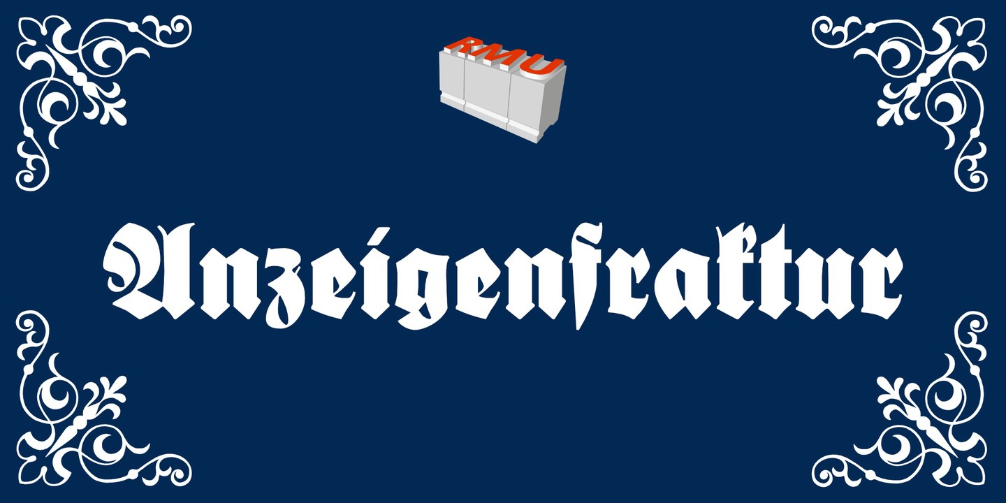 Anzeigenfraktur Font preview