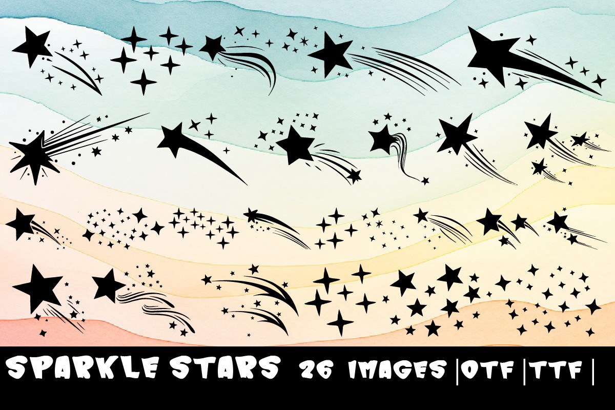 Sparkle Stars Font preview