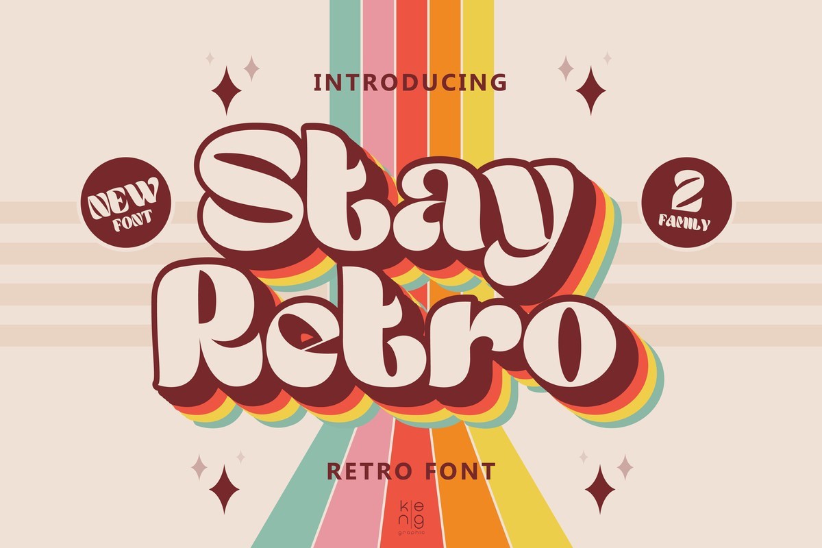 Stay Retro Extrude Font preview