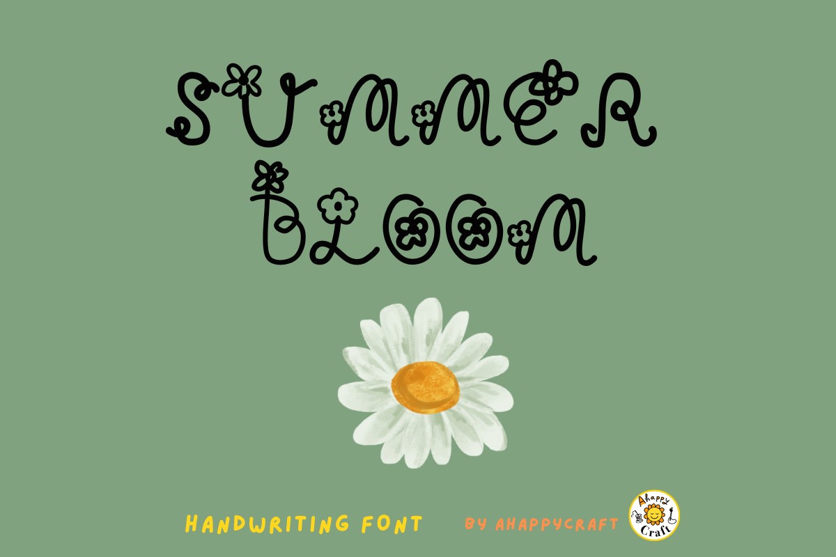 Summer Bloom Font preview