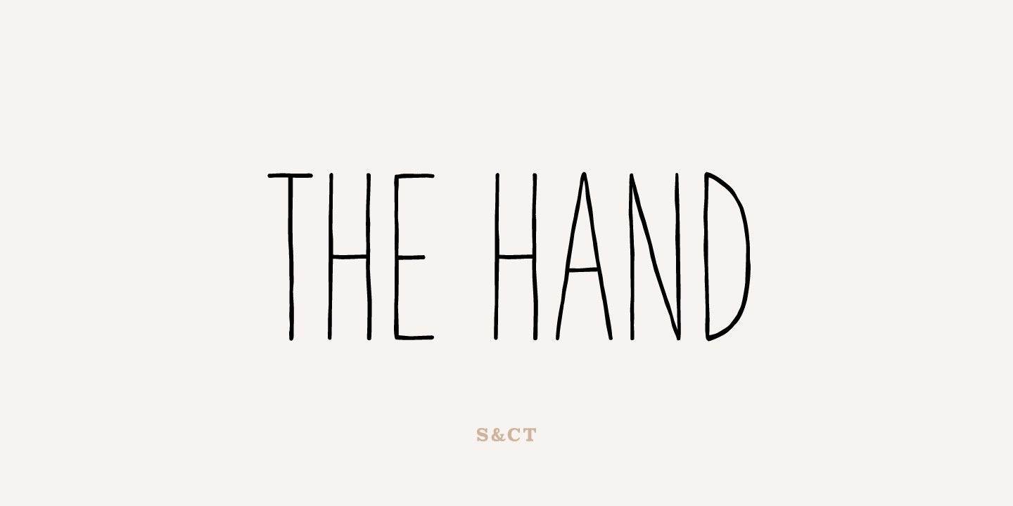 The Hand Font preview