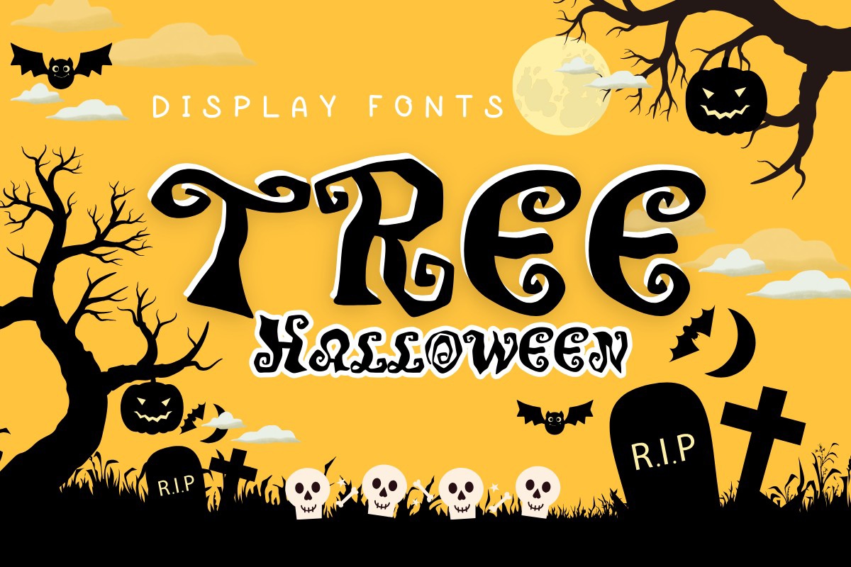 Tree Halloween Font preview