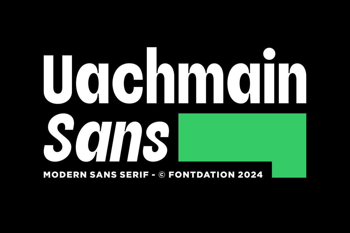 Uachmain Sans Regular Font preview