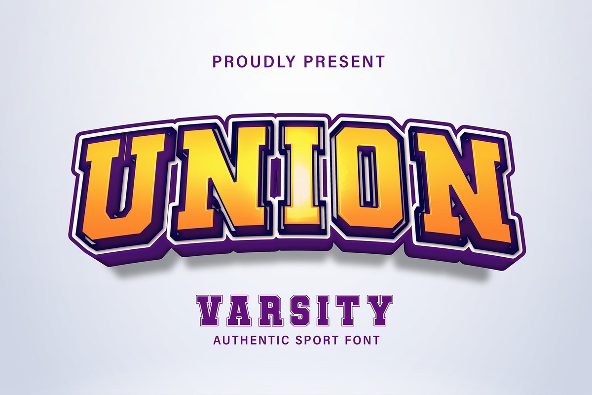 Union Varsity Font preview