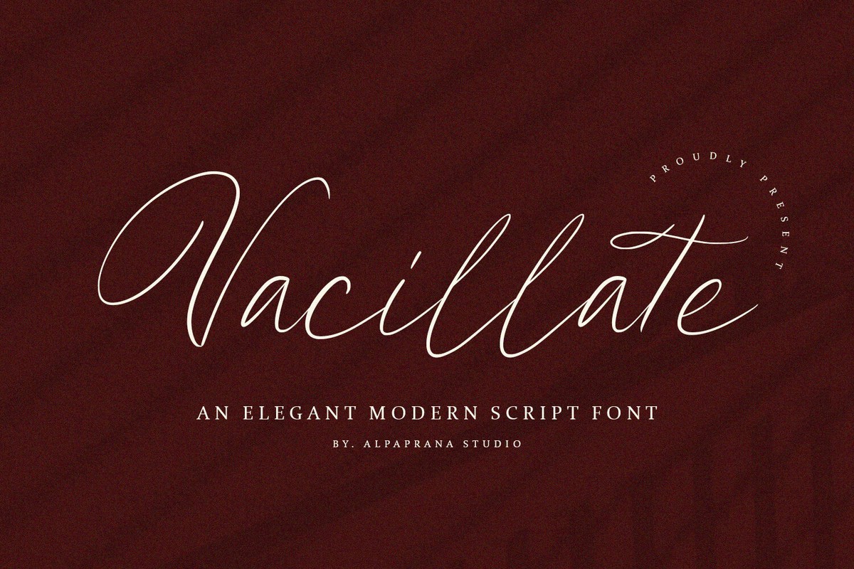 Vacillate Font preview