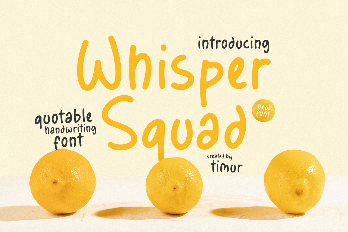 Whisper Squad Font preview