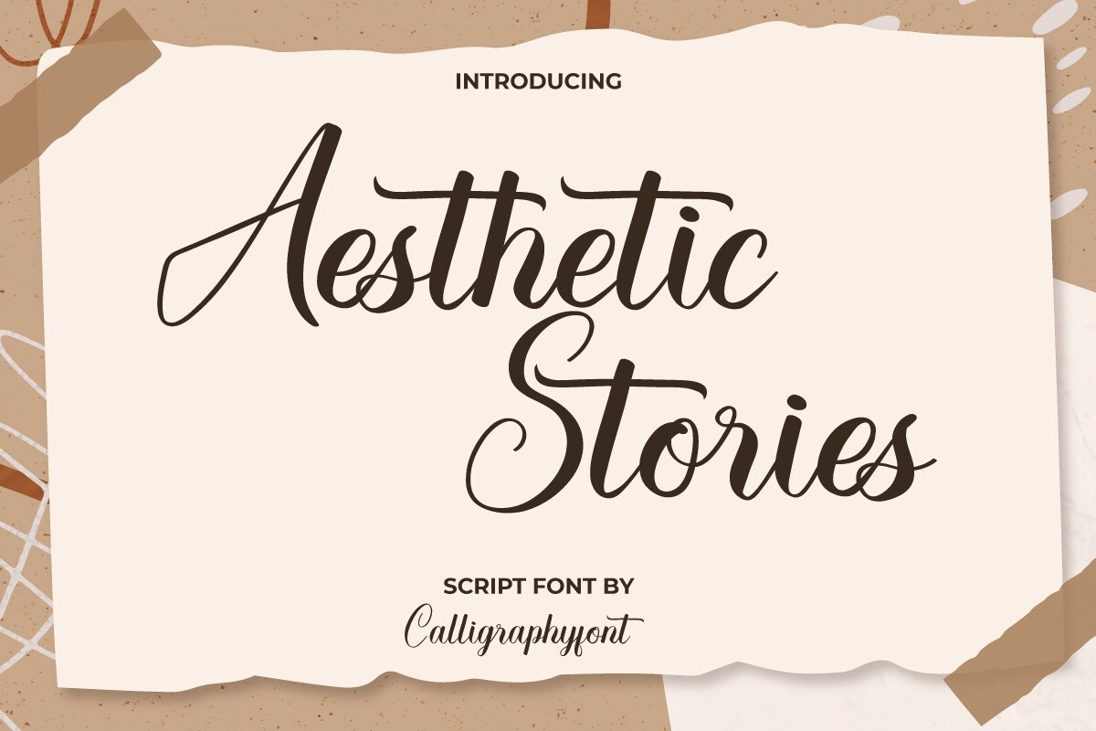 Aesthetic Stories Font preview