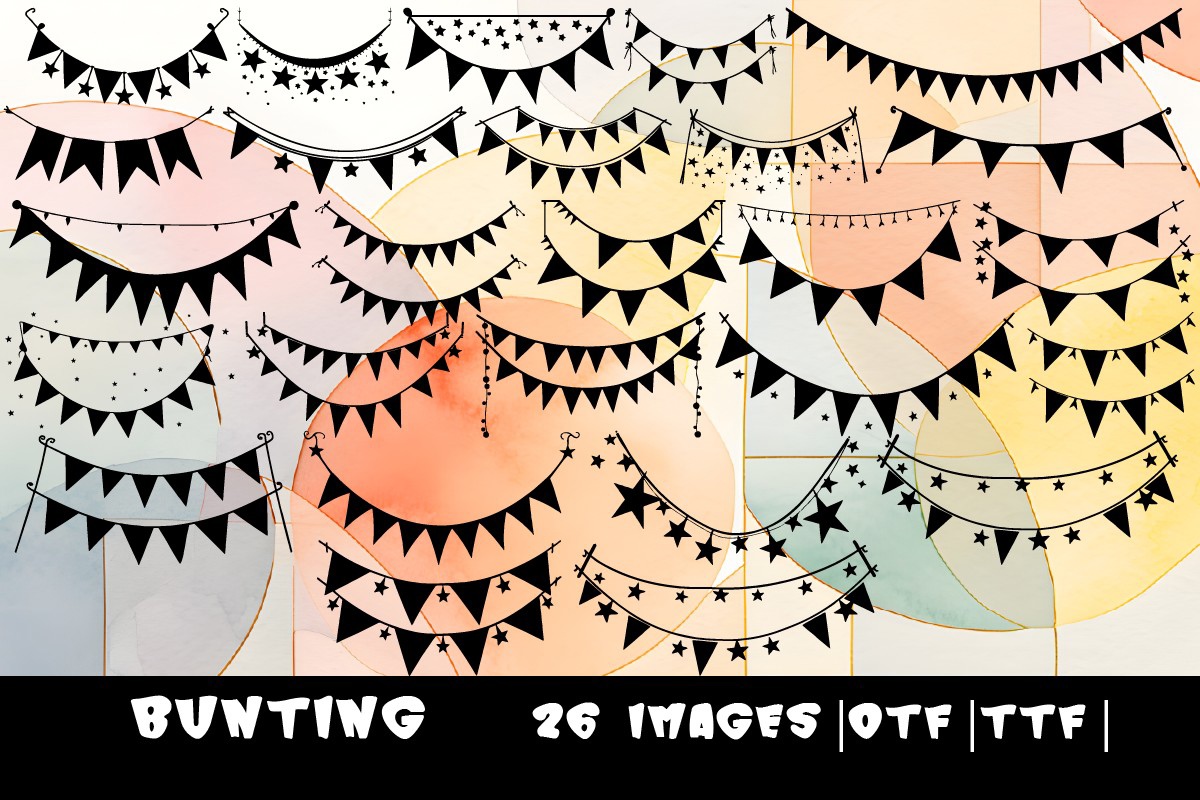 Bunting Font preview