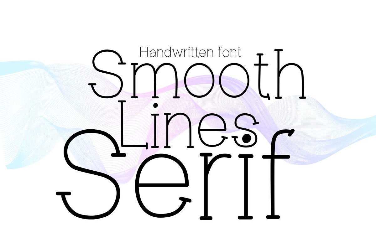 Smooth Lines Serif Font preview