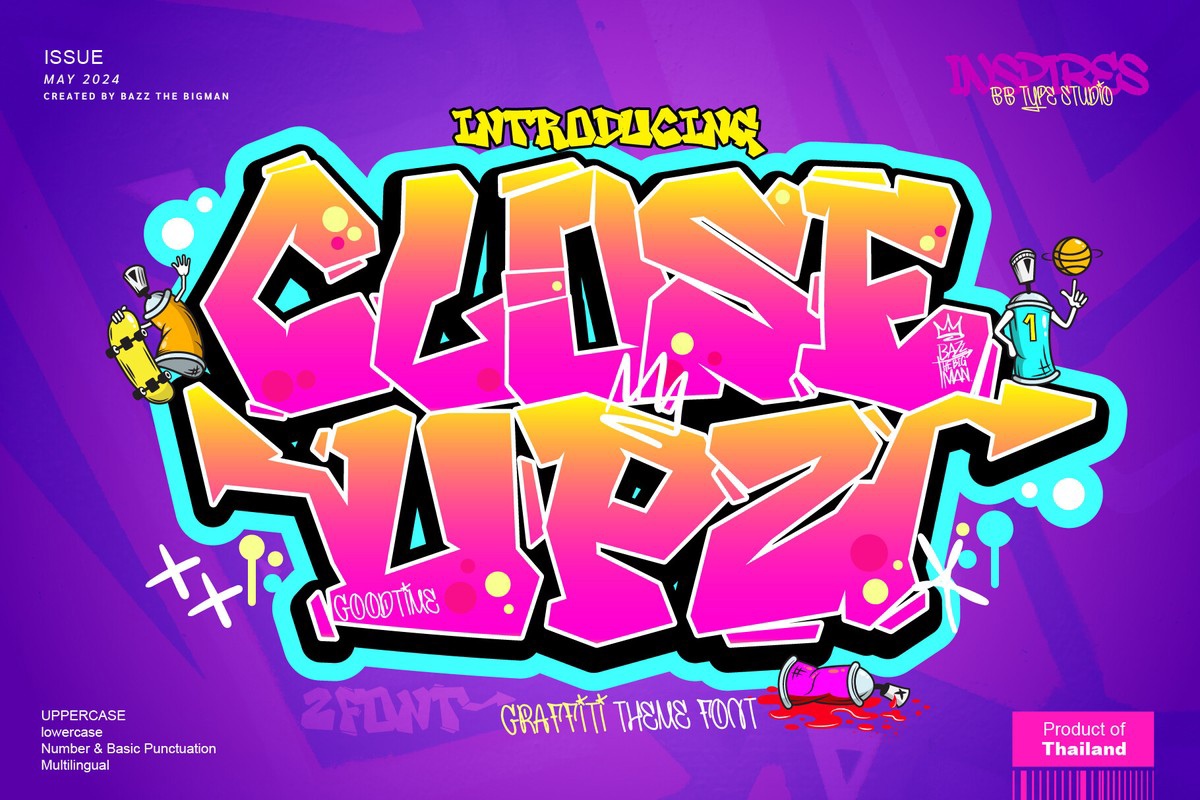 Close Upz Font preview