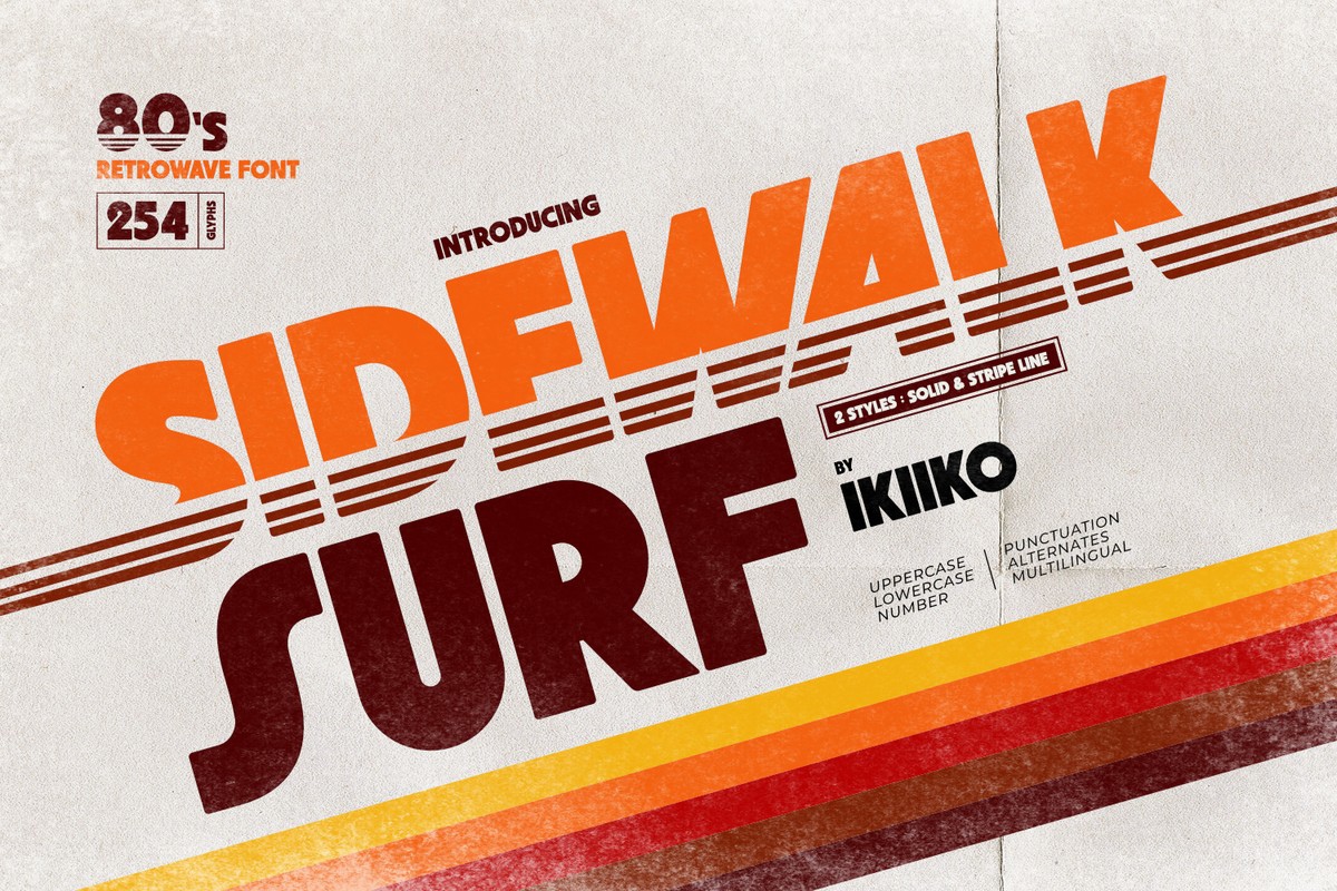 Sidewalk Surf Font preview