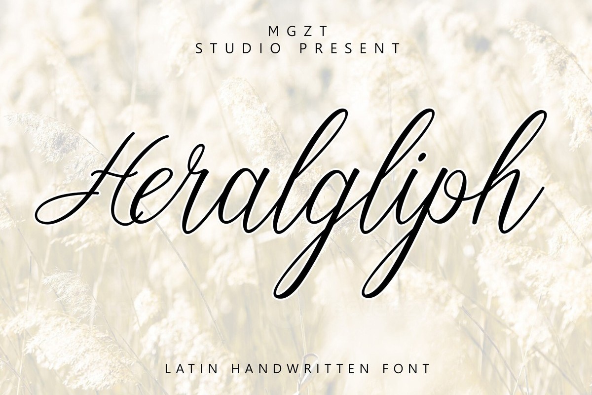 Heralgliph Regular Font preview