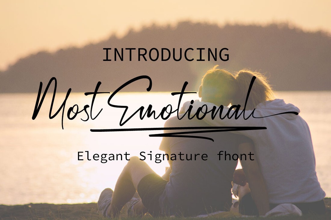 Most Emotional Signature Font preview