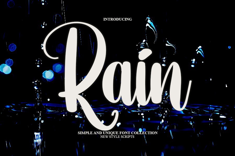 Rain Font preview