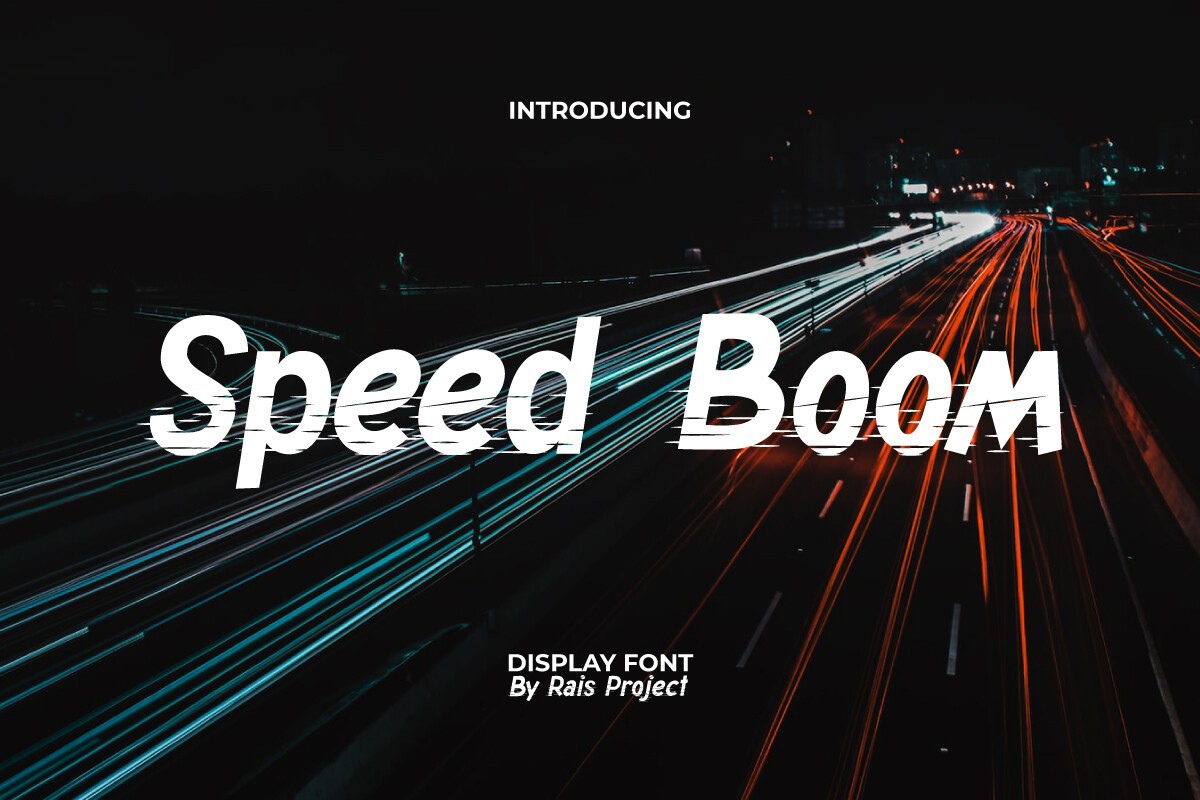 Speed Boom Font preview