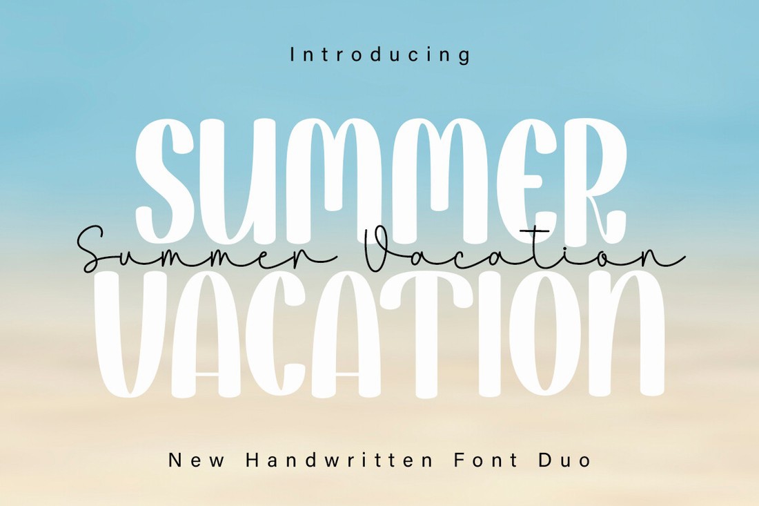 Summer Vacation Font Duo Font preview