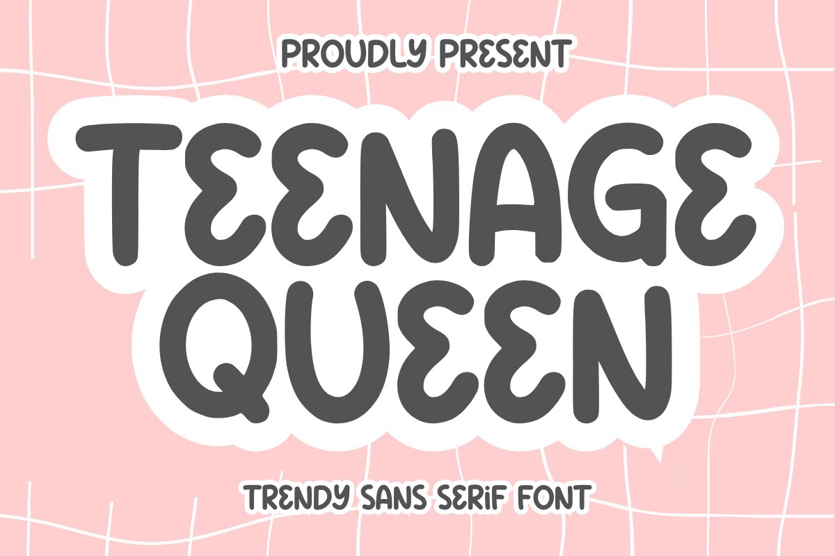 TeenageQueen Font preview