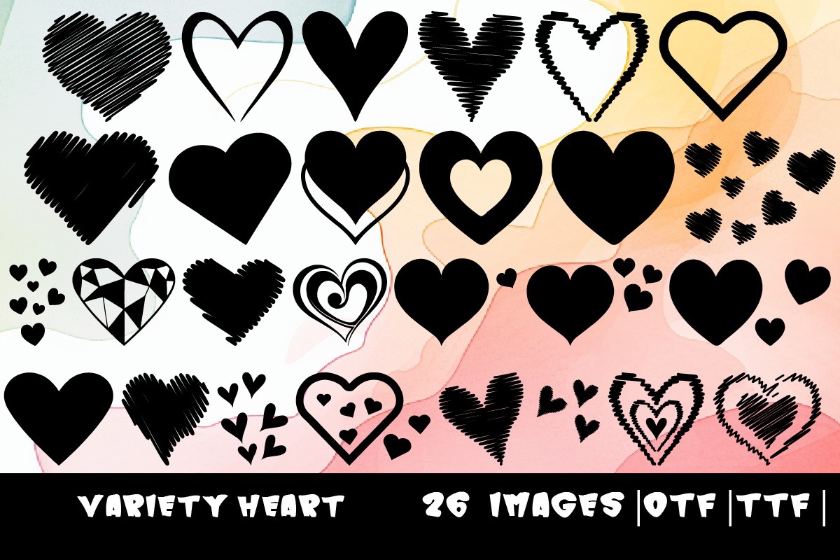 Variety Heart Font preview