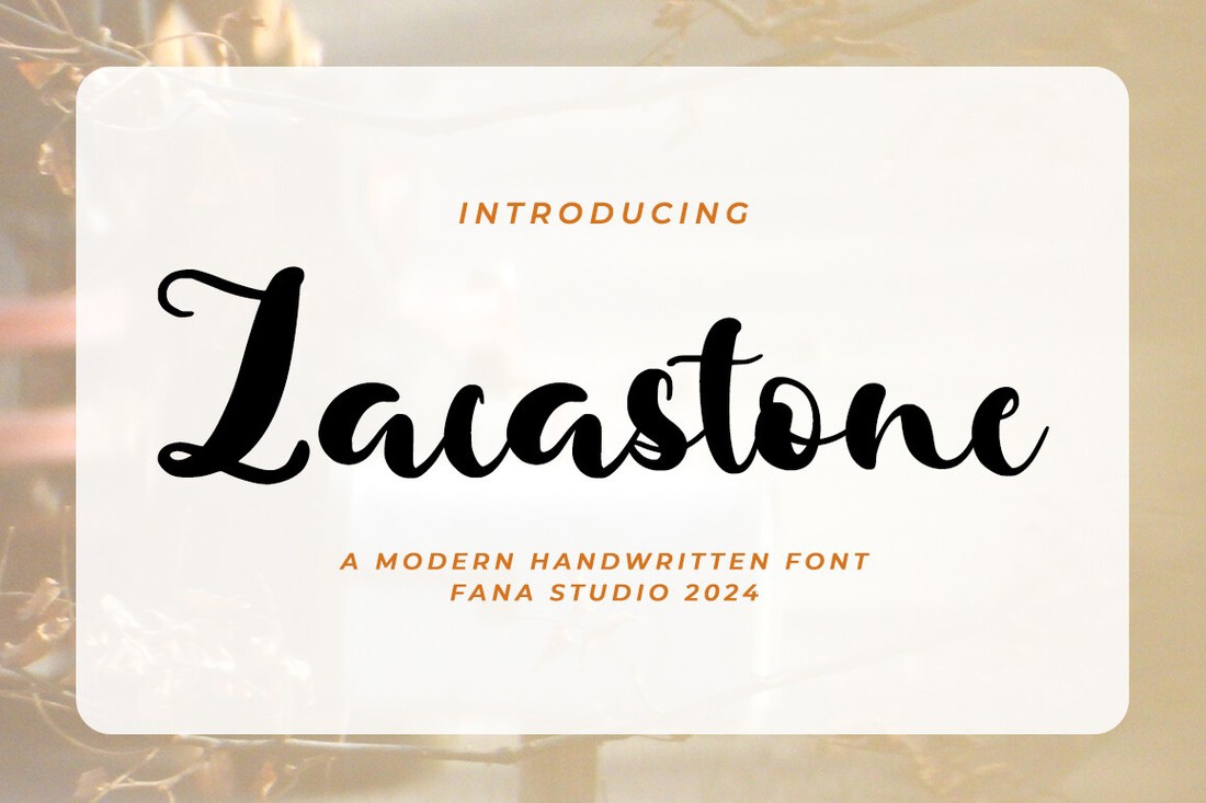 Zacastone Font preview