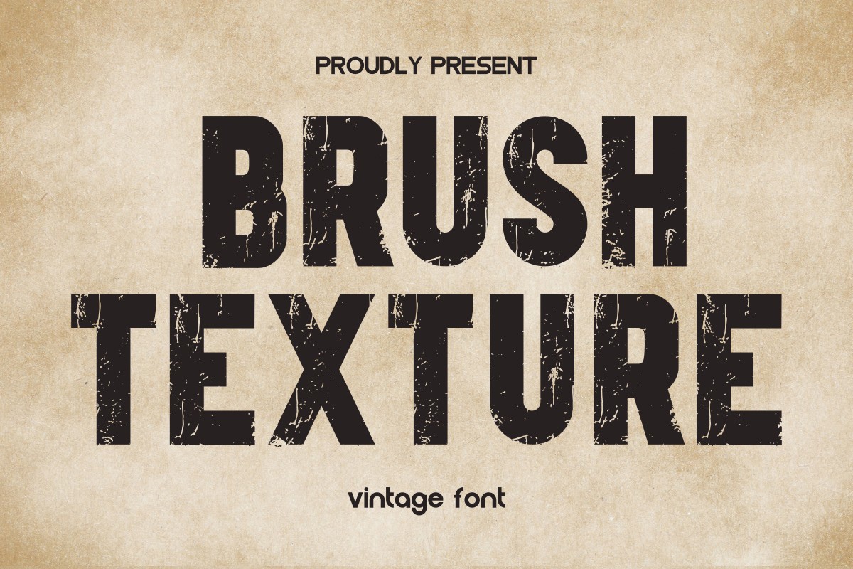 Brush Texture Font preview