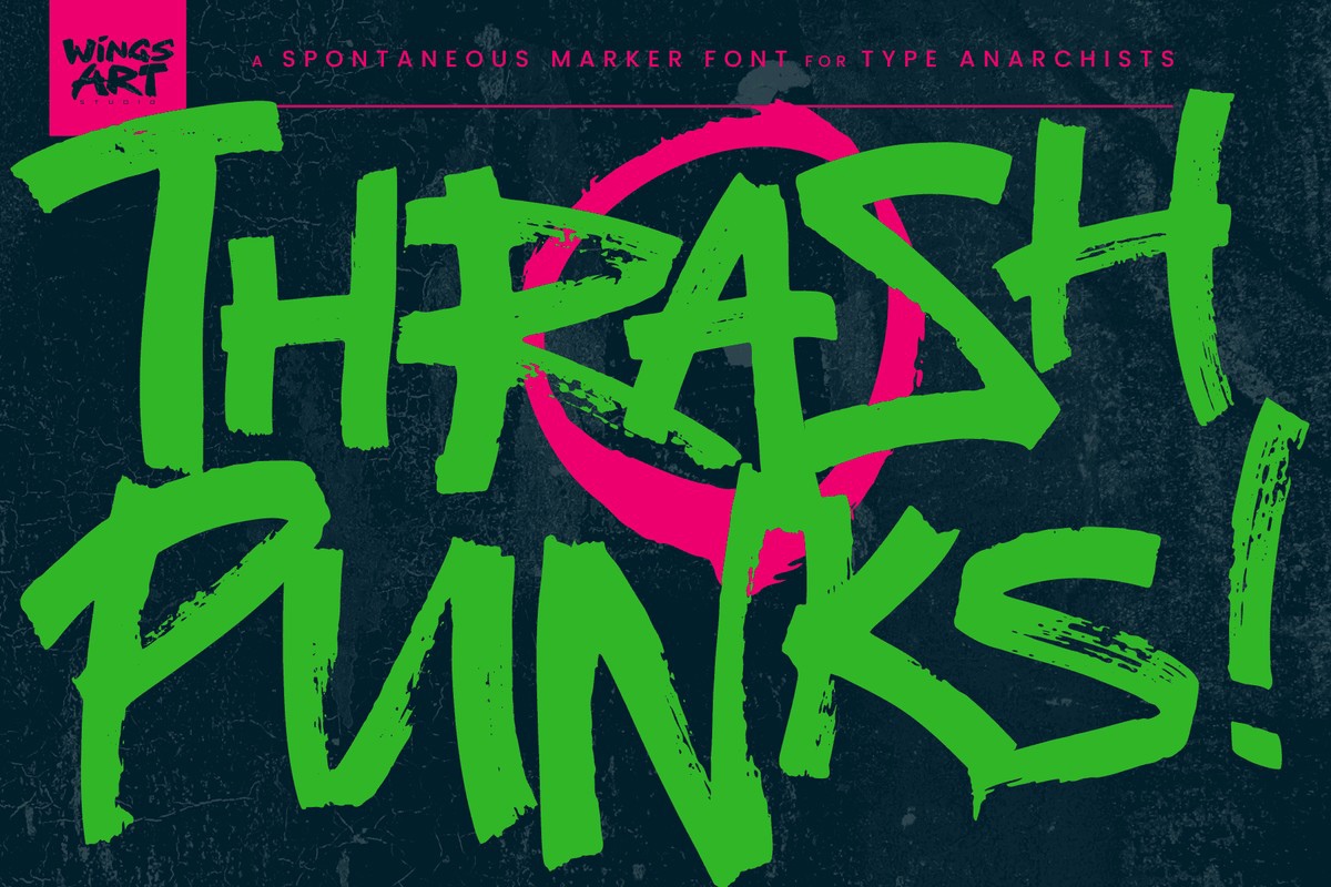 Thrash Punks Underlines Font preview