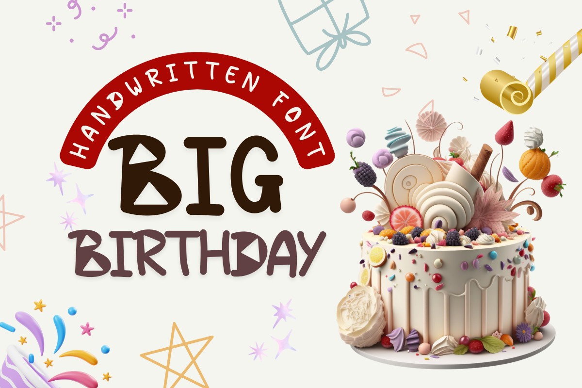 Big Birthday Font preview