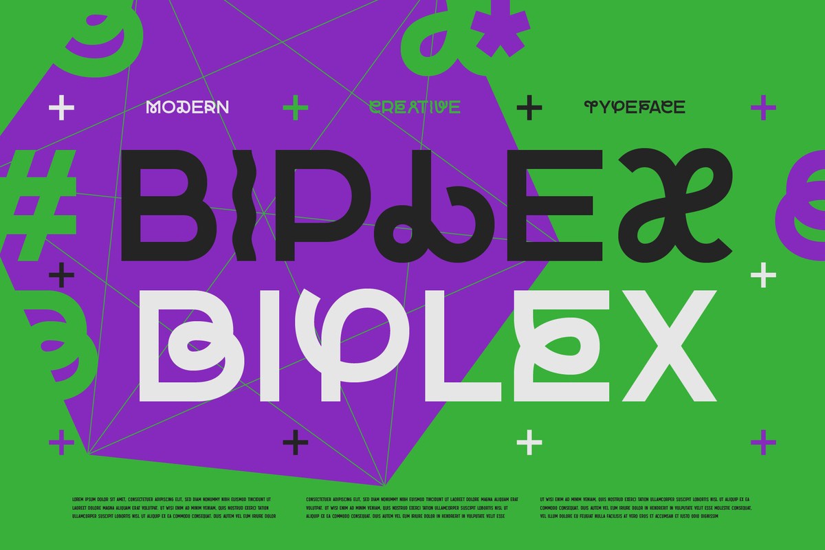 Biplex Font preview