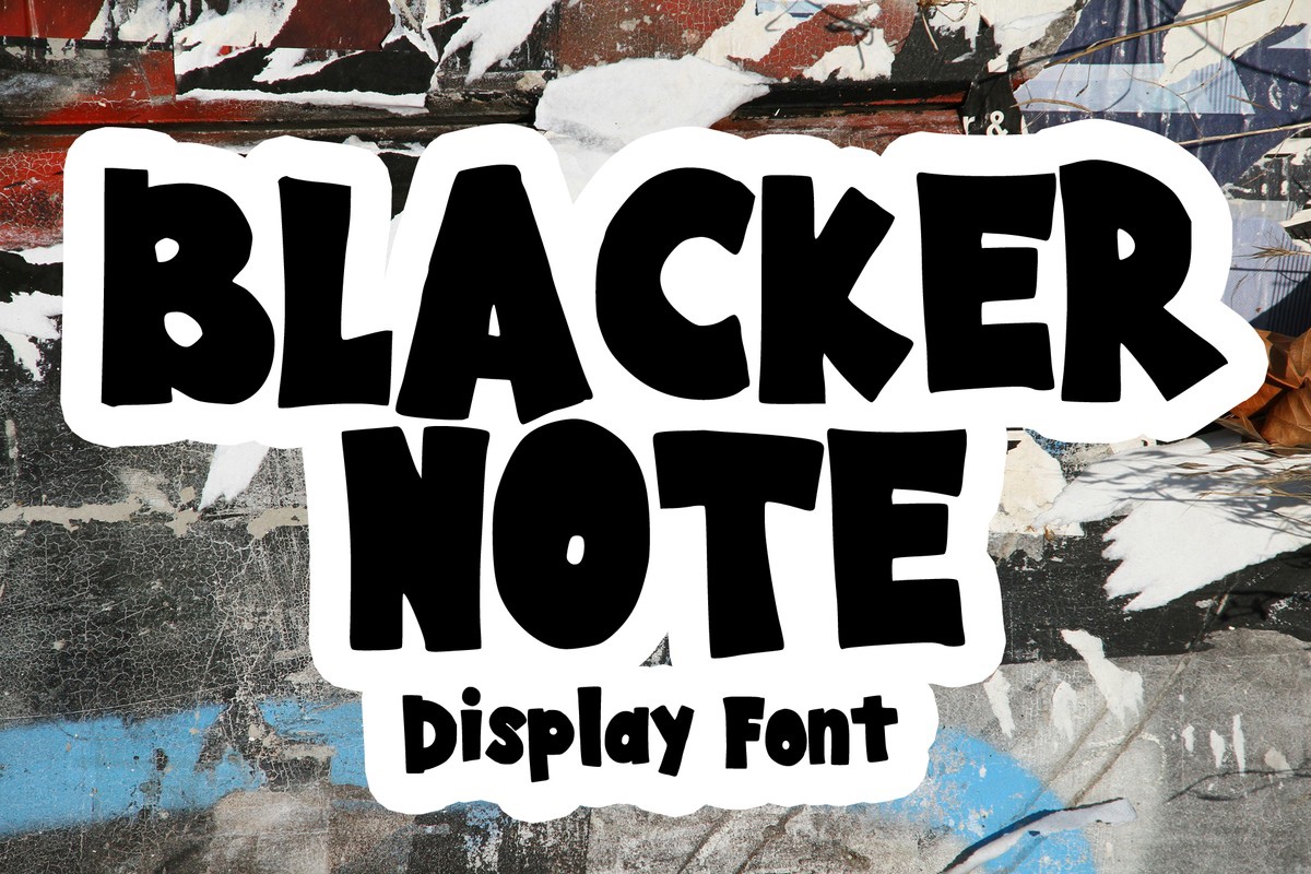 Blacker Note Font preview