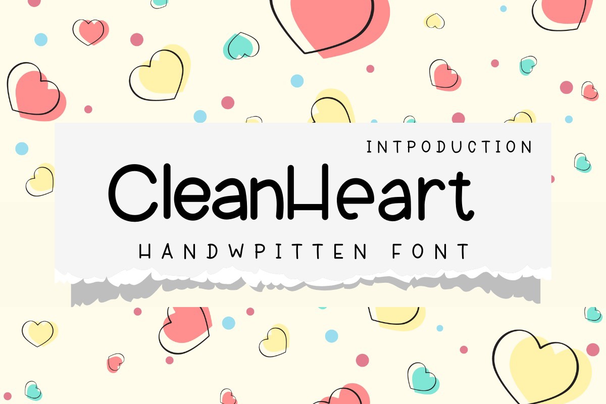 Clean Heart Font preview