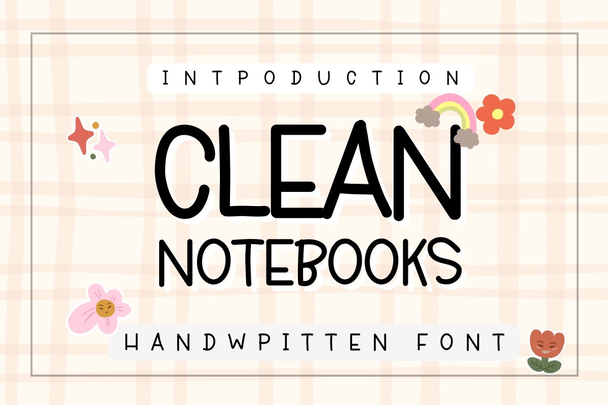 Clean Notebooks Font preview