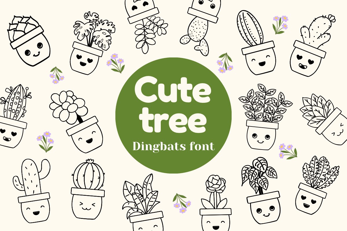 Cute Tree Font preview