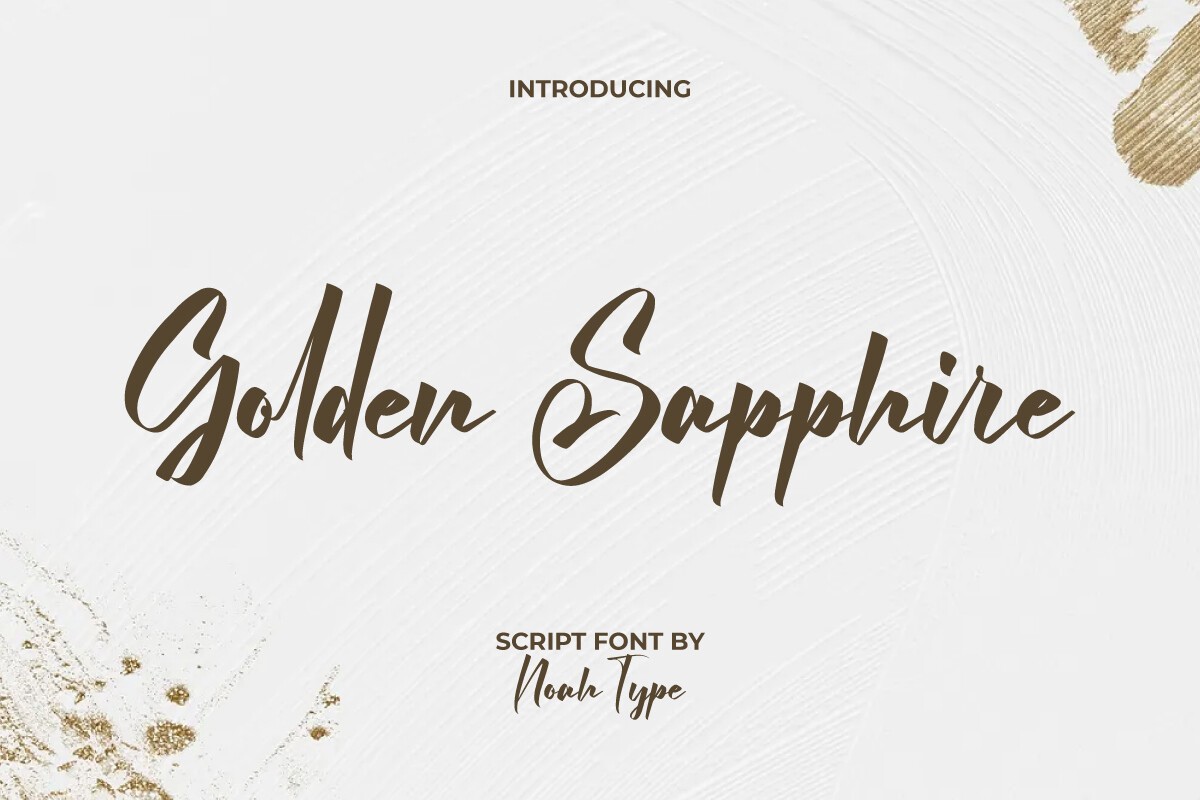 Golden Sapphire Font preview