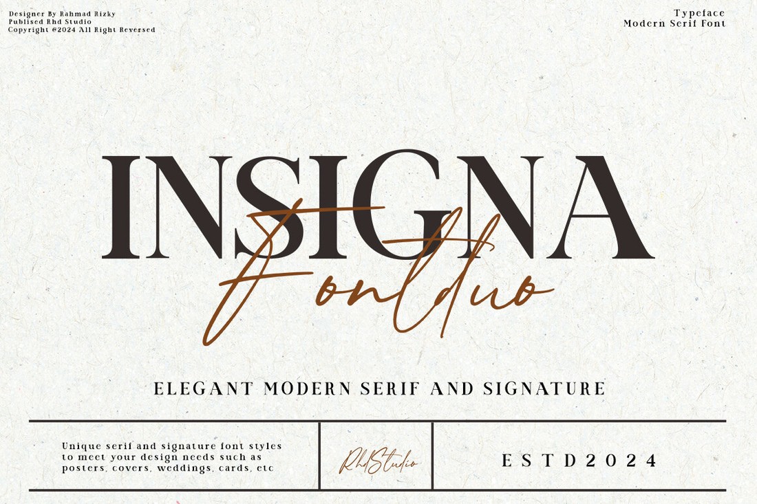 Insigna Font preview