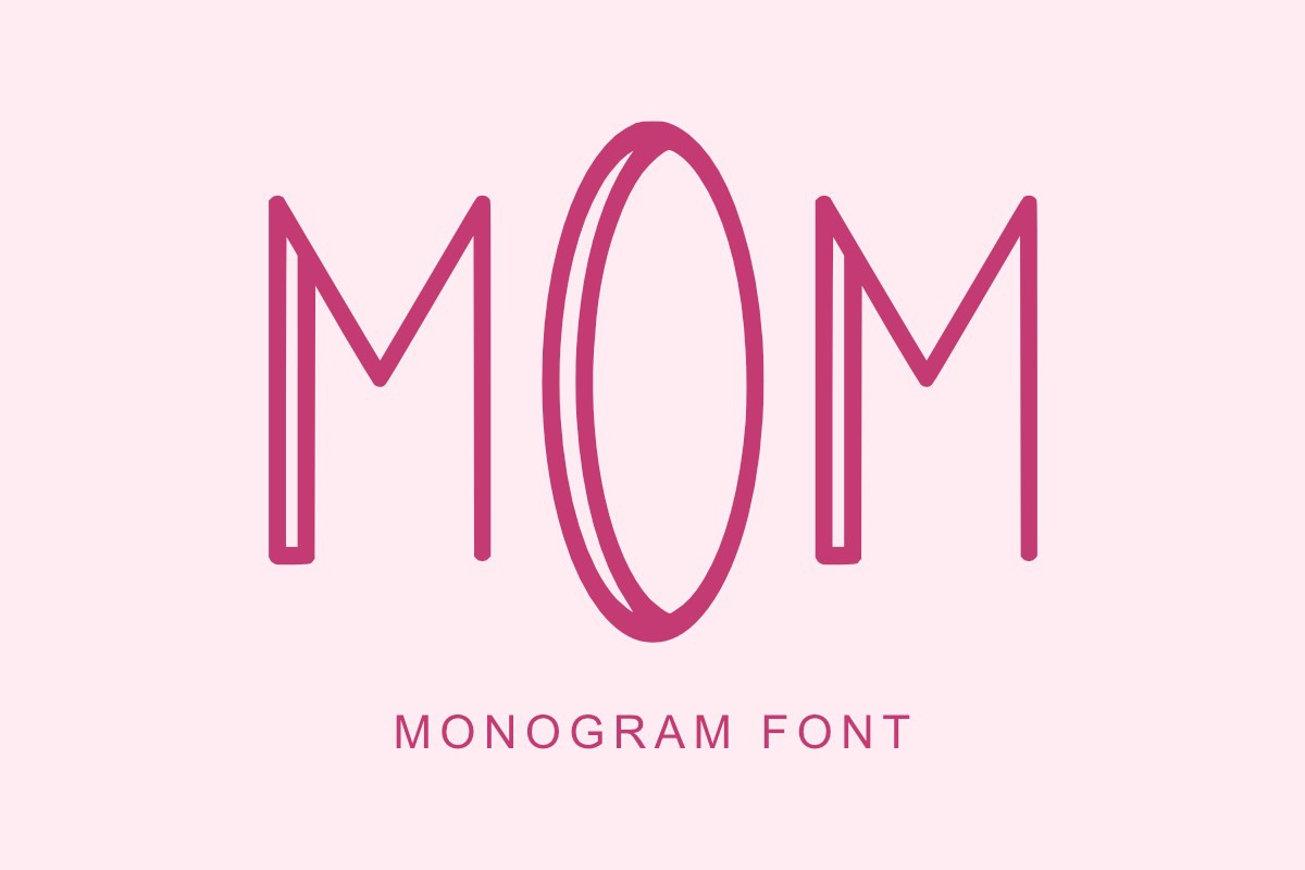 Mom Monogram Font preview