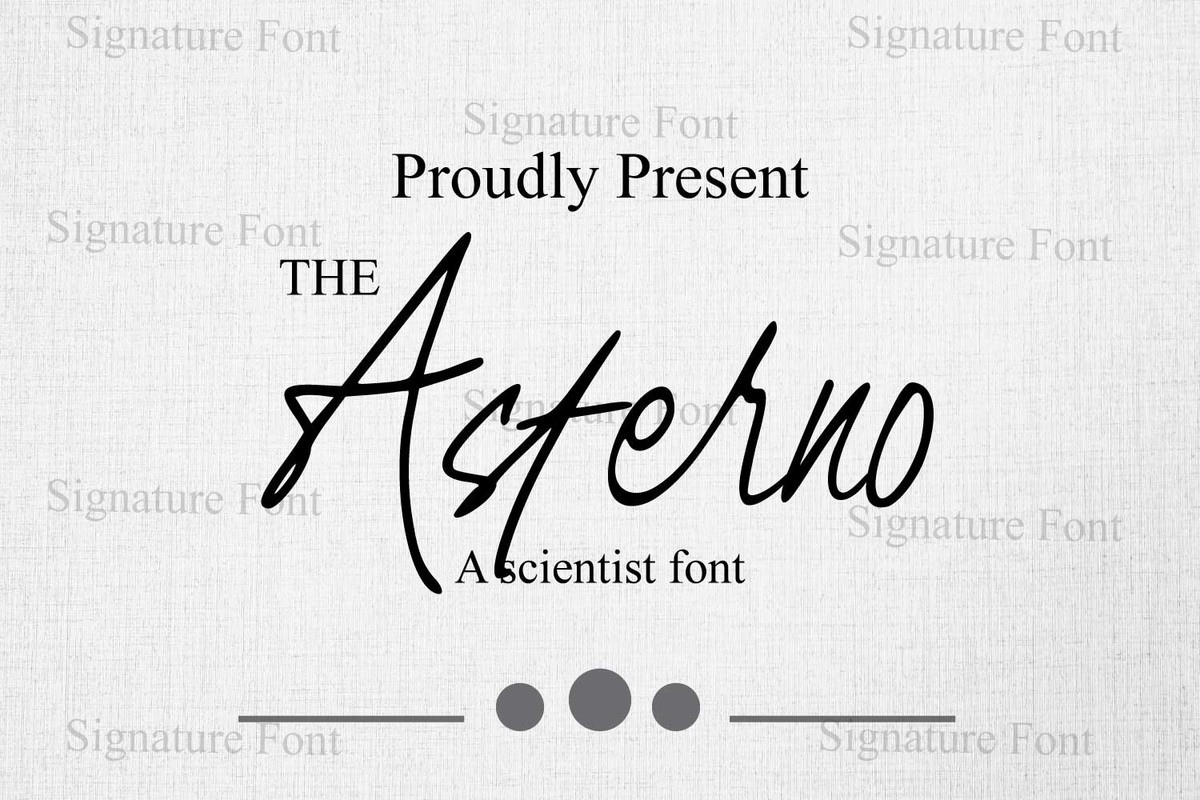 Asterno Font preview