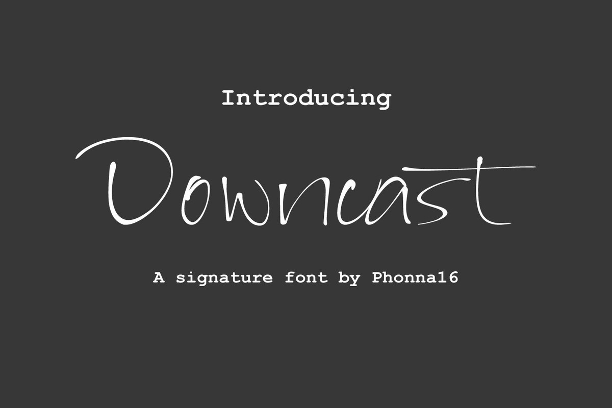 Downcast Font preview