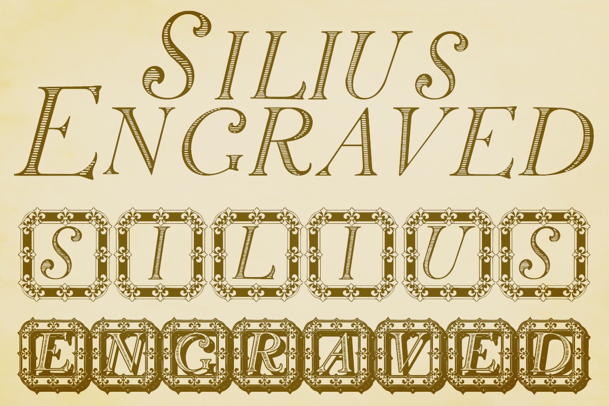 Silius Engraved Font preview