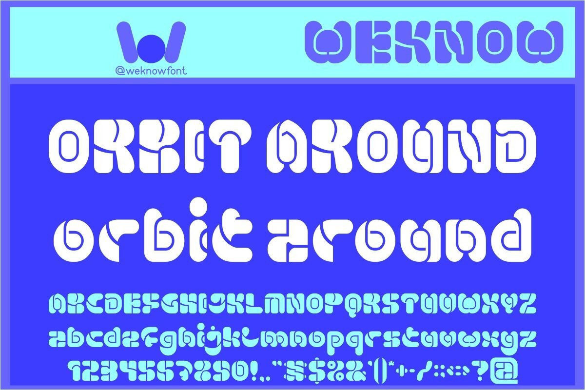 Orbit Around Font preview