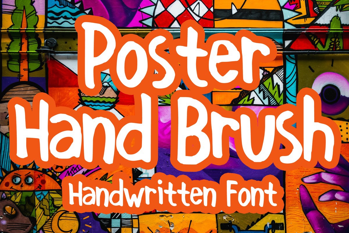 Poster Hand Brush Font preview