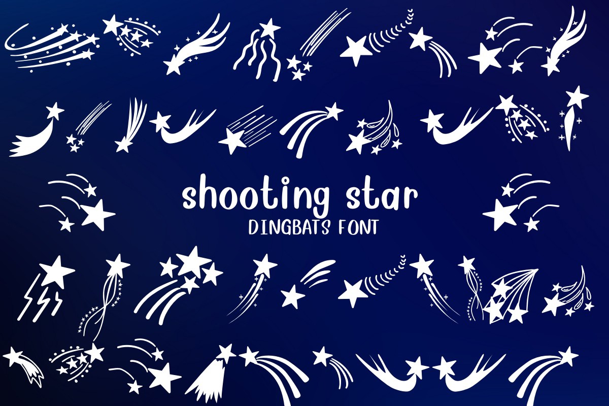 Shooting Star Font preview