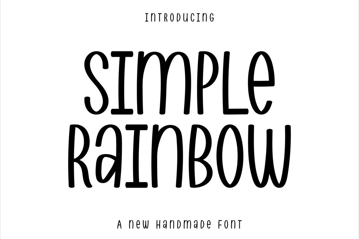 Simple Rainbow Font preview