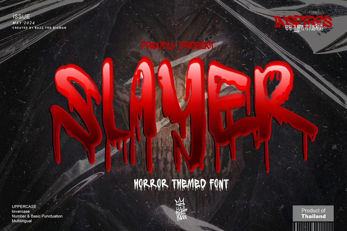 Slayer Font preview