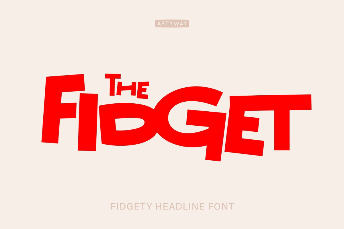 Fidgety Font preview